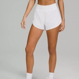 Lululemon TRACK THAT HR Athletic Shorts White